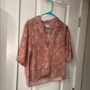 Wilfred beso shirt mauve paisley pattern sz M